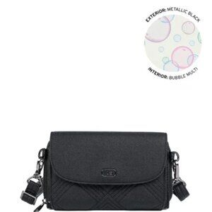 Lug Vault Matte Luxe VL RFID Convertible Crossbody Wallet BLACK BNWT